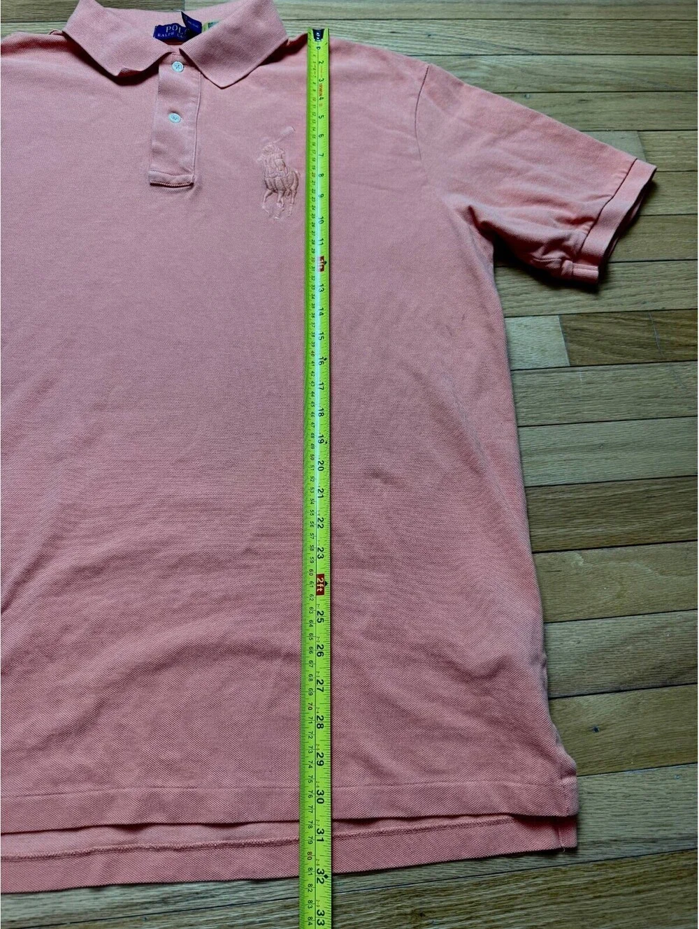 Polo Ralph Lauren Big Pony Polo Shirt Mens XLT Salmon Pink Cotton